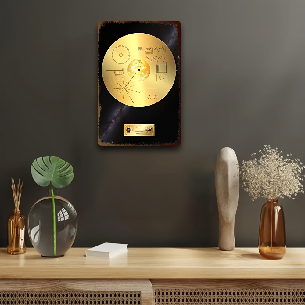 Retro Space Voyager Golden Rec - Star Map Poster review and price