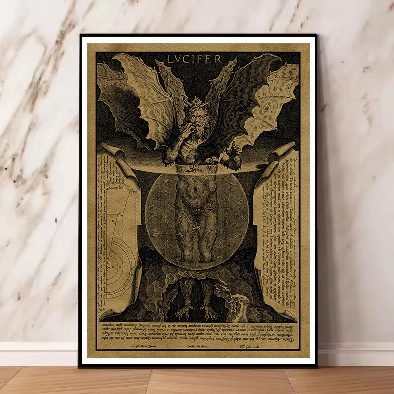 Vintage Witches Satan And The  - Star Map Poster review and price