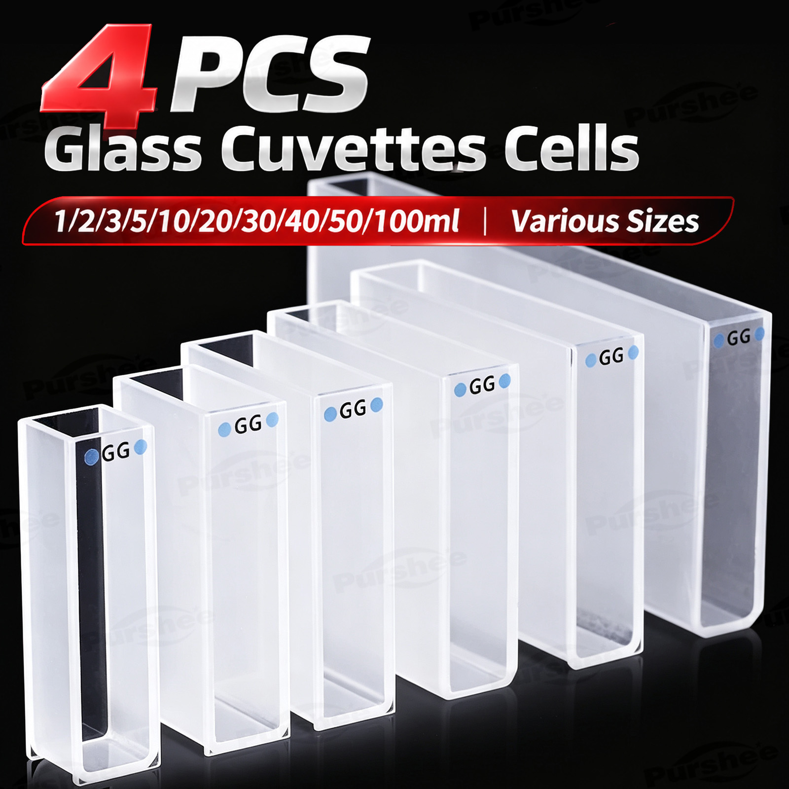 4 PCS Glass Cuvettes Cells 1/2 - Science Kit review and price