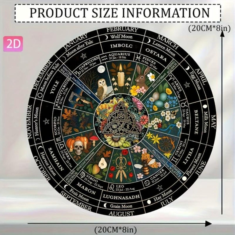 Vintage Metal Pagan Calendar W - Star Map Poster review and price